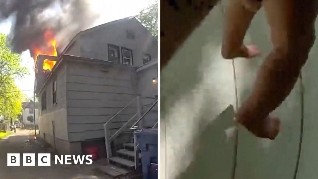 Police officer catches baby thrown from window of house on fire | ACTPnews