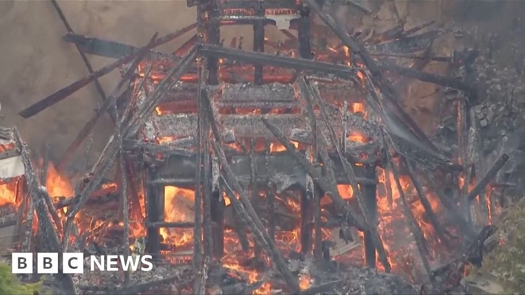 Sacred hall housing Japan's 'eternal flame' destroyed by fire