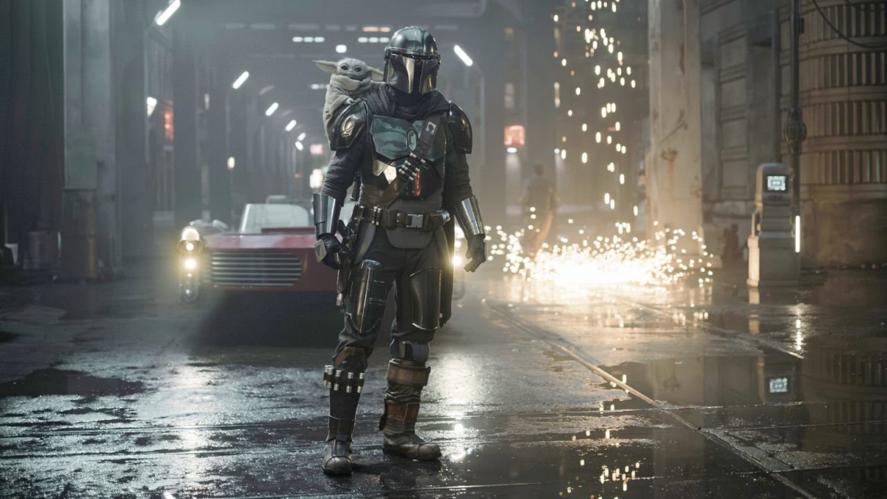 (L to R) The Mandalorian (Pedro Pascal) and Grogu in Lucasfilm's 'The Mandalorian and Grogu'. Photo by Francois Duhamel. © 2026 Lucasfilm Ltd™. All Rights Reserved.