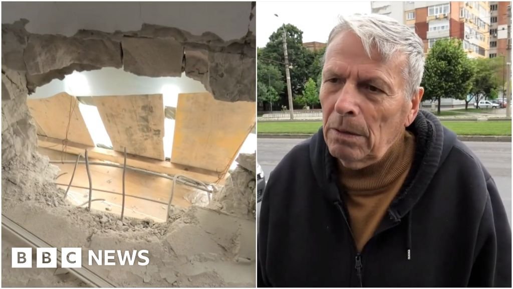Residents shaken after drone hits block of flats