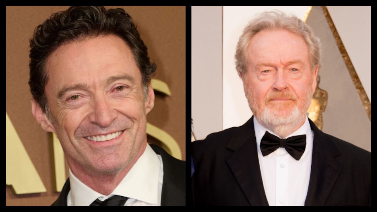 (Left) Hugh Jackman at the 16th Governors Awards in the Ray Dolby Ballroom at Ovation Hollywood on Sunday, November 16, 2025. Credit/Provider: Nick Agro / The Academy Copyright: ©A.M.P.A.S. (Right) Oscar®-nominee Ridley Scott arrives at The 88th Oscars® at the Dolby® Theatre in Hollywood, CA on Sunday, February 28, 2016. Credit/Provider: Aaron Poole / ©A.M.P.A.S. Copyright: Scott Diussa.
