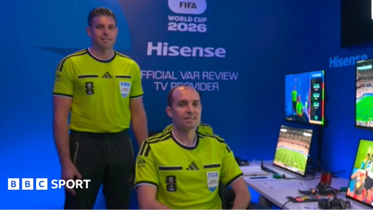 A picture showing the Netherlands v Japan VAR team
