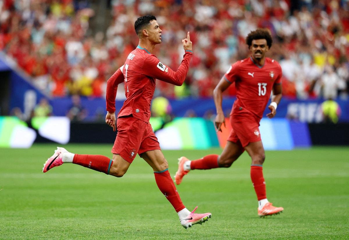 Cristiano Ronaldo became the first player to score in six FIFA World Cup editions with his double against Uzbekistan.
