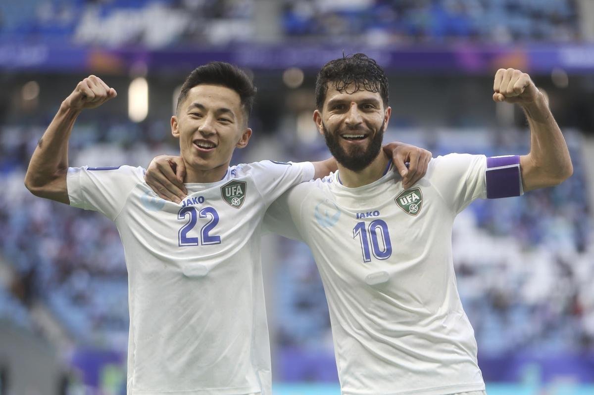 Abbosbek Fayzullaev (left), who won the 2023 AFC Under-20 Asian Cup, has grown to be one of the first-team regulars for Uzbekistan at the FIFA World Cup 2026.