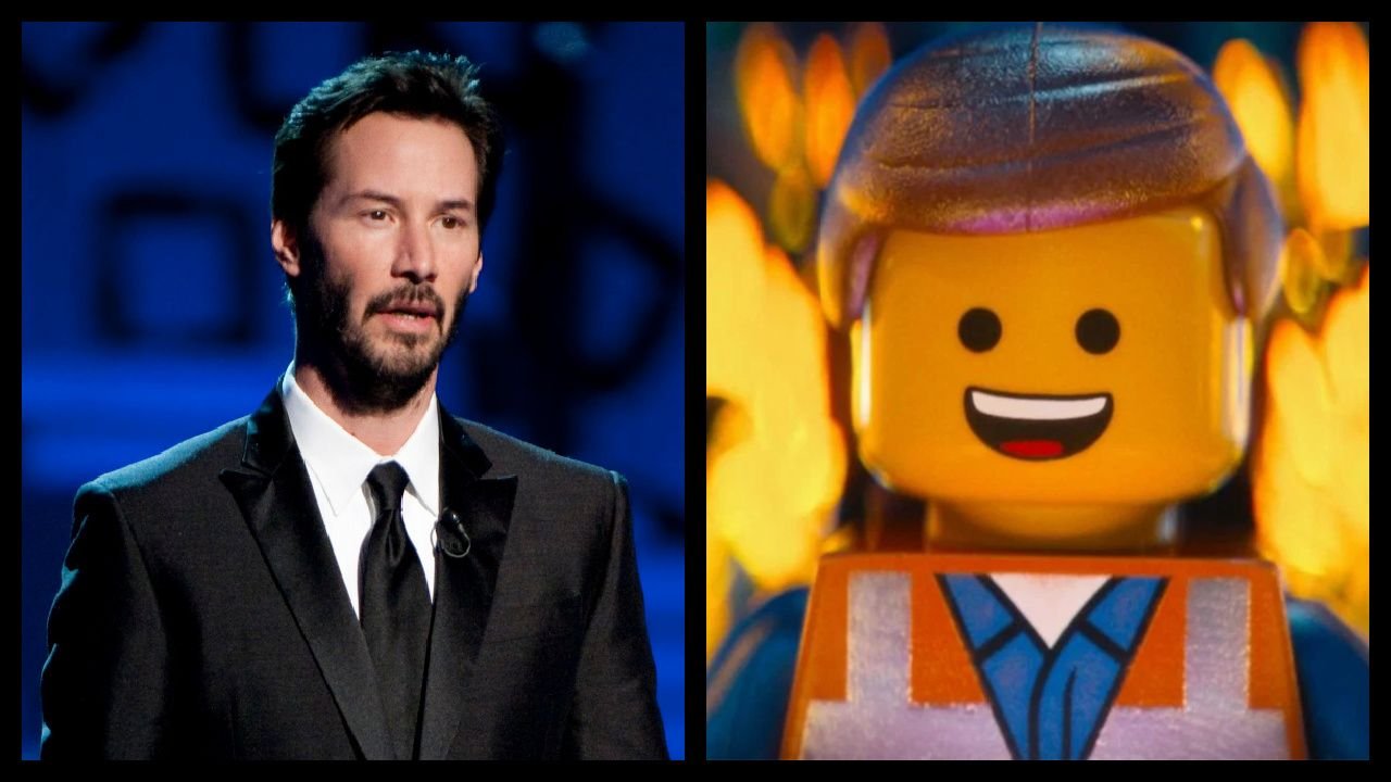 (Left) Keanu Reeves during the 82nd Annual Academy Awards at the Kodak Theatre in Hollywood, CA, on Sunday, March 7, 2010. Credit/Provider: Michael Yada / ©A.M.P.A.S. Copyright ©A.M.P.A.S. (Right) 2014's 'The Lego Movie'. Photo: Warner Bros.