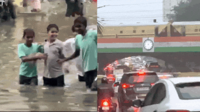 Watch: Delhi-NCR drowns in rain chaos; 7 videos show waterlogging, gridlock | India News | ACTPnews