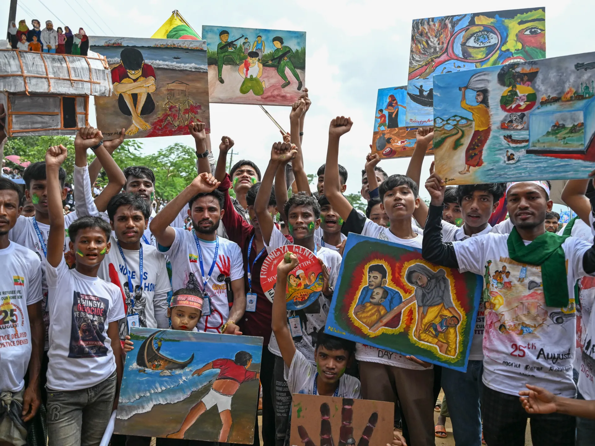 Photos: Rohingya refugees rally nine years after Myanmar exodus | Rohingya News
