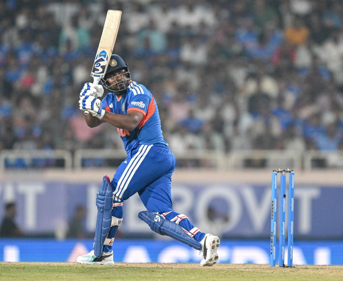 Sanju Samson top-scored for India with 82 from 41 balls.
